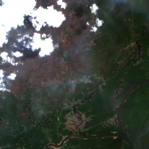 Incendio cerca de Caapiranga (22 sep · S) — Sentinel-2 true color