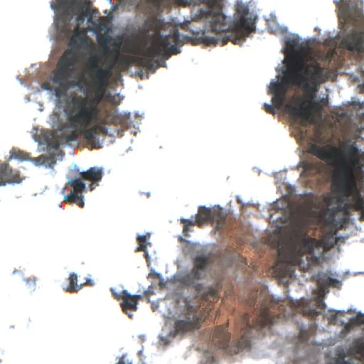 Wildfire near Cáceres — Sentinel-2 true color