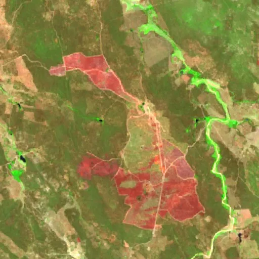 Incendio cerca de Caetanos — Sentinel-2 SWIR (fuego)