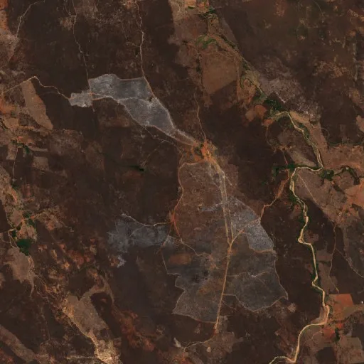 Incendio cerca de Caetanos — Sentinel-2 true color