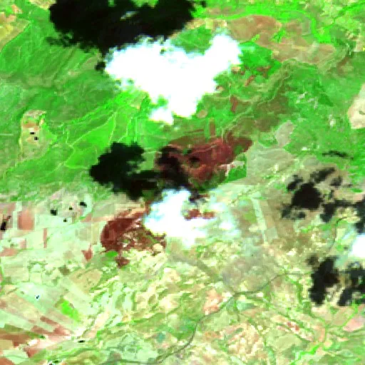 Wildfire near Caltagirone — Sentinel-2 SWIR (fuego)