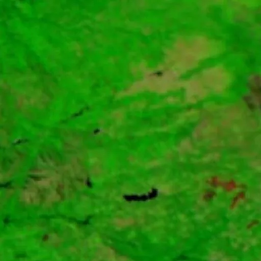 Incendio cerca de Calvos — NASA satellite