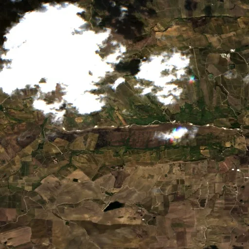 Wildfire near Camporeale (Oct 3) — Sentinel-2 true color