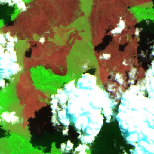 Wildfire near Campos de Júlio (Sep 8) — Sentinel-2 SWIR (fuego)