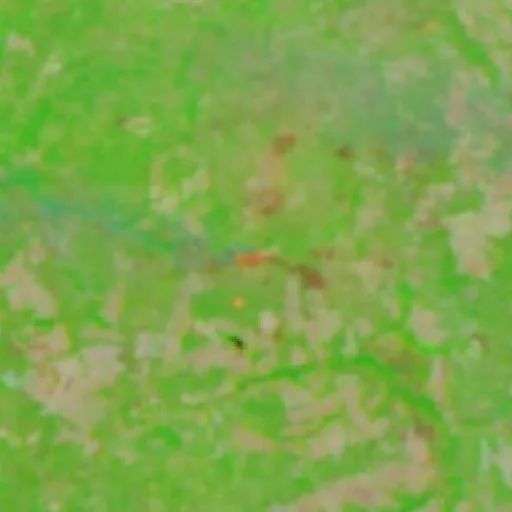 Wildfire near Campos Lindos — NASA satellite