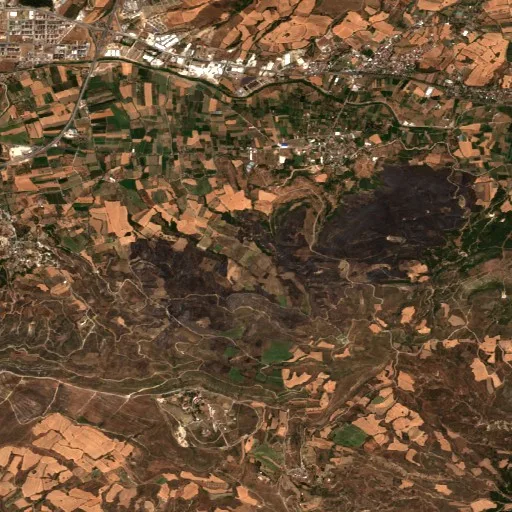 Wildfire near Çanakkale Merkez — Sentinel-2 true color