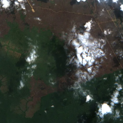 Wildfire near Canamari (Sep 4) — Sentinel-2 true color
