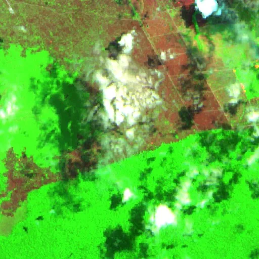 Incendio cerca de Canamari (25 ago) — Sentinel-2 SWIR (fuego)