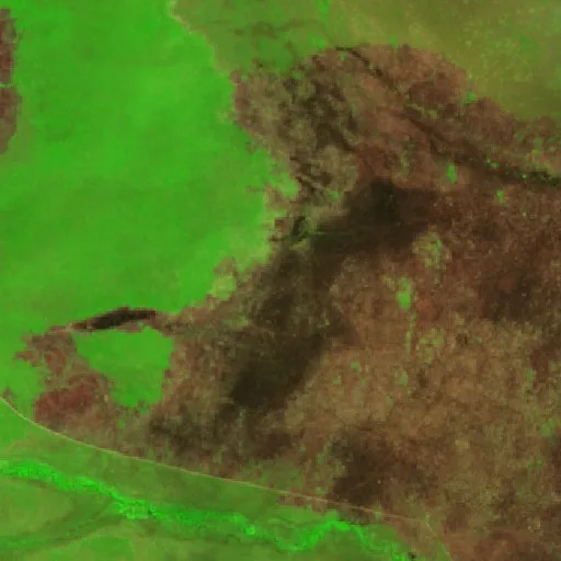Incendio cerca de Canarana (23 jul · NE) — Sentinel-2 SWIR