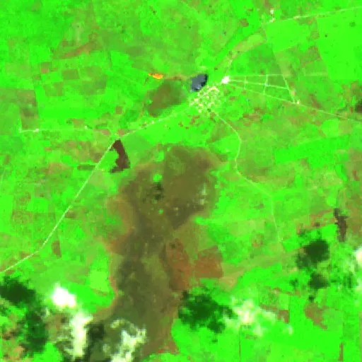 Incendio cerca de Candelaria — Sentinel-2 SWIR (fuego)