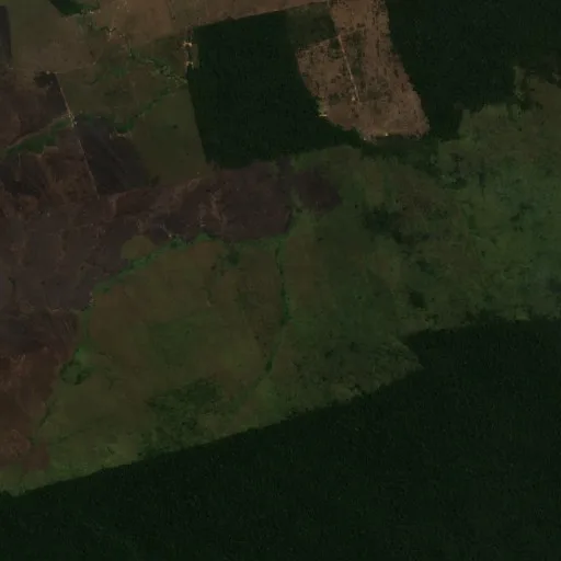 Wildfire near Candoca Velha — Sentinel-2 true color