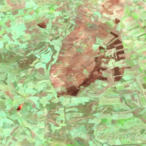 Wildfire near Çankırı — Sentinel-2 SWIR (fuego)