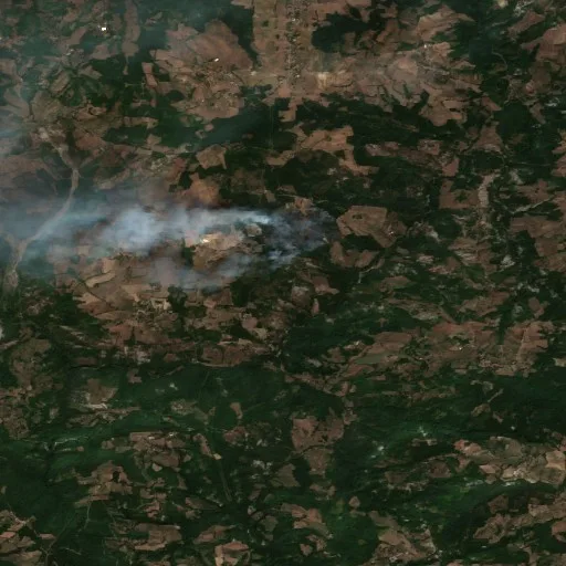 Wildfire near Canossa — Sentinel-2 true color