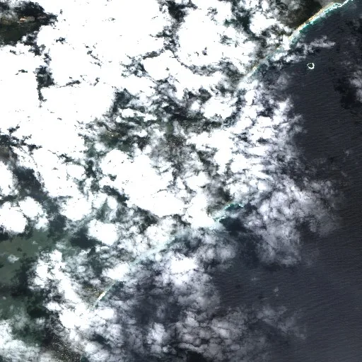 Incendio cerca de Canton Beach — Sentinel-2 true color