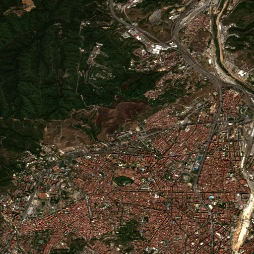 Incendio cerca de Canyelles — Sentinel-2 true color