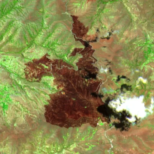 Incendio cerca de Capacmarca — Sentinel-2 SWIR (fuego)