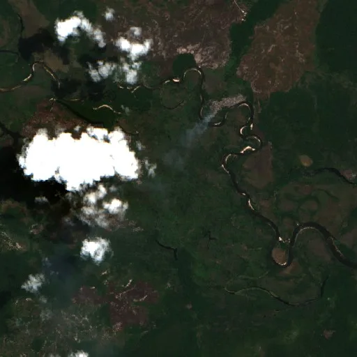 Wildfire near Capipi — Sentinel-2 true color