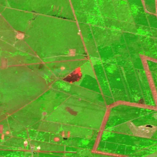 Wildfire near Captieux (Aug 9) — Sentinel-2 SWIR (fuego)