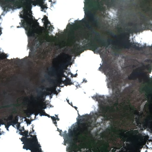 Wildfire near Careiro (Sep 24) — Sentinel-2 true color