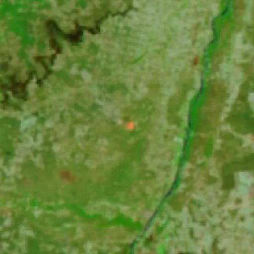 Incendio cerca de Carinhanha (8 oct) — NASA satellite