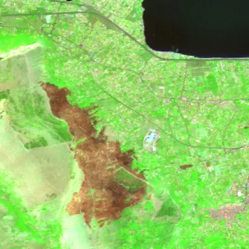 Wildfire near Carini — Sentinel-2 SWIR (fuego)