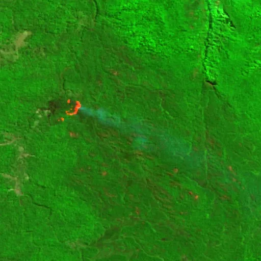 Incendio cerca de Carrai — Sentinel-2 SWIR