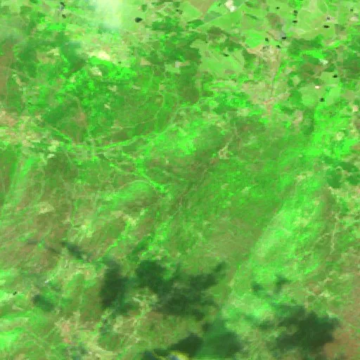 Incendio cerca de Carrazeda de Ansiães — Sentinel-2 SWIR (fuego)