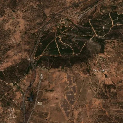 Incendio cerca de Casas de Millán — Sentinel-2 true color