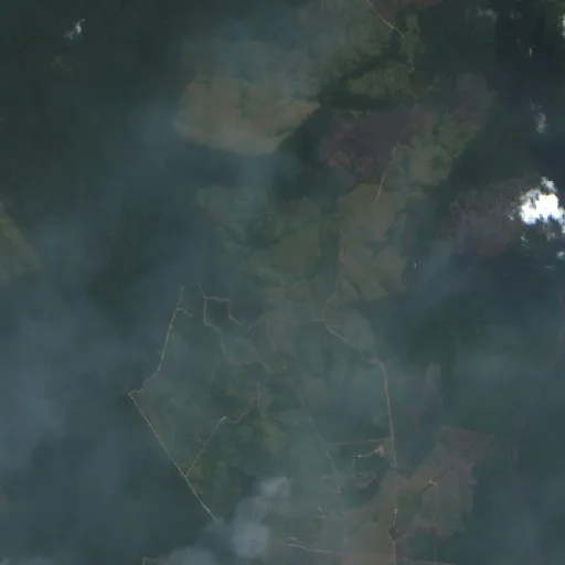 Incendio cerca de Casimiro — Sentinel-2 true color