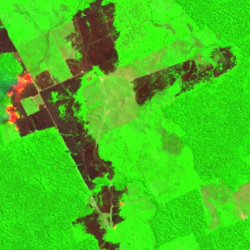 Wildfire near Castanho — Sentinel-2 SWIR (fuego)