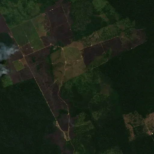 Wildfire near Castanho — Sentinel-2 true color