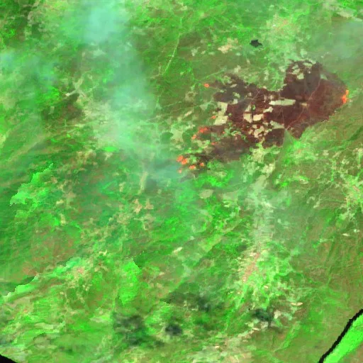 Wildfire near Castedo — Sentinel-2 SWIR (fuego)
