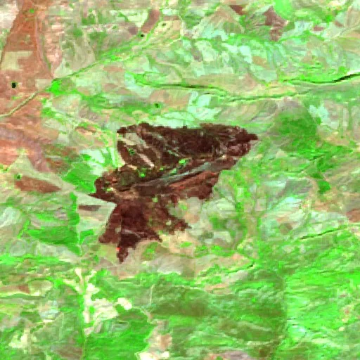 Incendio cerca de Casteltermini — Sentinel-2 SWIR (fuego)