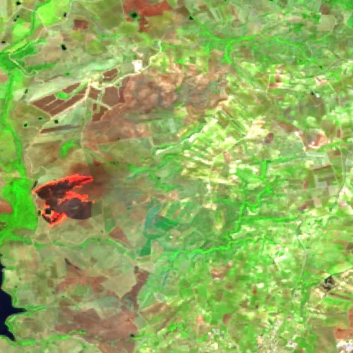 Incendio cerca de Castelvetrano — Sentinel-2 SWIR (fuego)