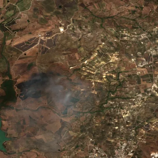 Incendio cerca de Castelvetrano — Sentinel-2 true color