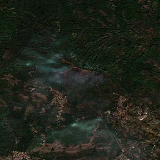 Wildfire near Castiglione del Genovesi — Sentinel-2 true color