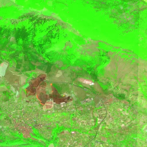 Wildfire near Castrovillari — Sentinel-2 SWIR (fuego)