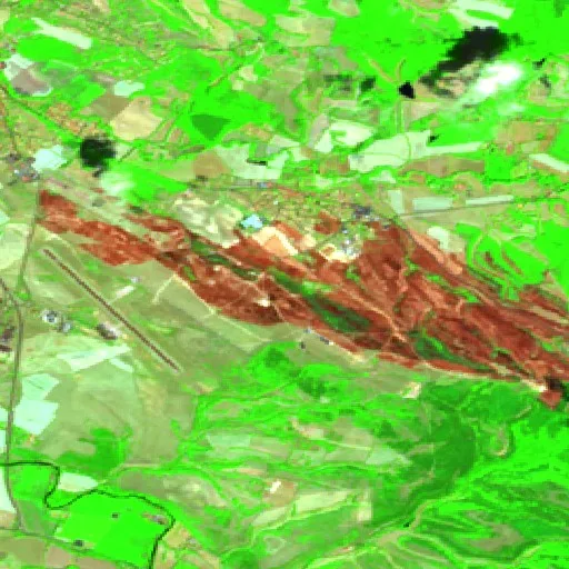 Wildfire near Caucalières — Sentinel-2 SWIR (fuego)