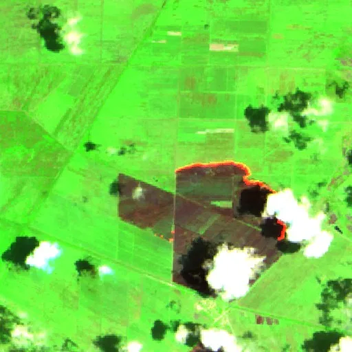 Incendio cerca de Cauto Cristo — Sentinel-2 SWIR (fuego)