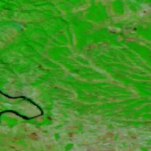Wildfire near Căzăneşti — NASA satellite