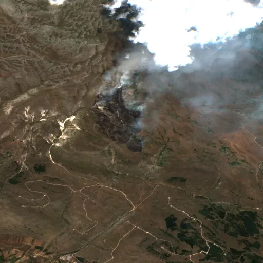 Wildfire near Celano — Sentinel-2 true color