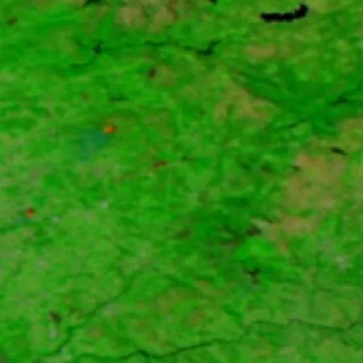 Incendio cerca de Celorico de Basto — NASA satellite