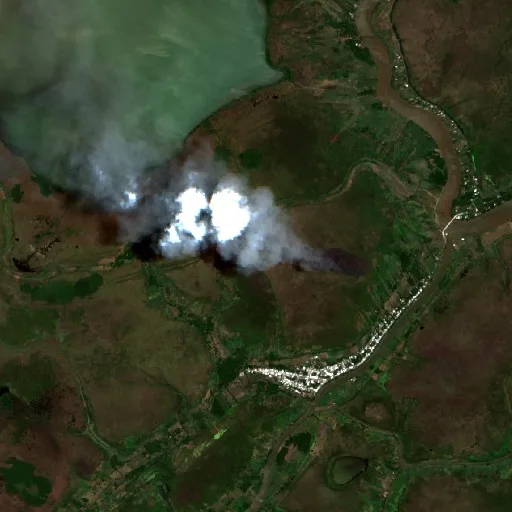 Incendio cerca de Centla (Aug 4) — Sentinel-2 true color