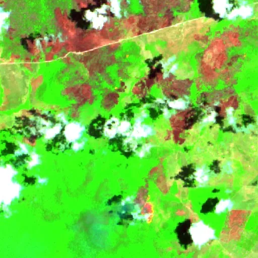 Incendio cerca de Central (16 oct · SE) — Sentinel-2 SWIR (fuego)