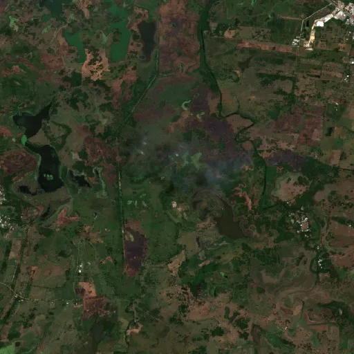 Incendio cerca de Centro (29 jul) — Sentinel-2 true color