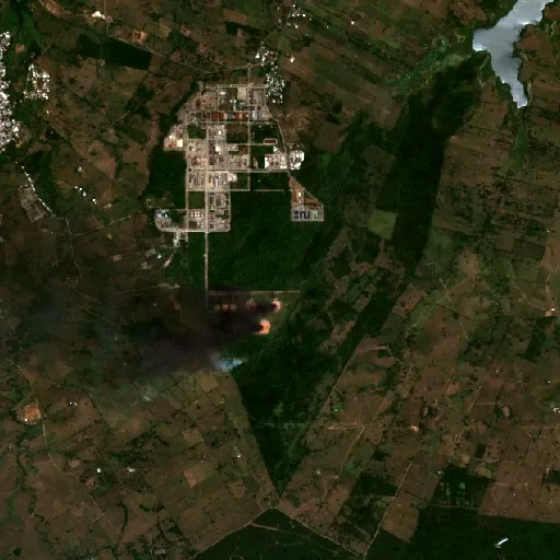 Incendio cerca de Centro — Sentinel-2 true color