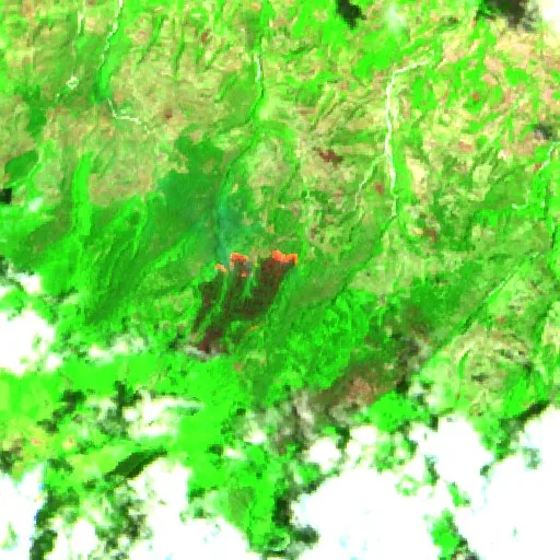 Incendio cerca de Cercado Abajo — Sentinel-2 SWIR (fuego)