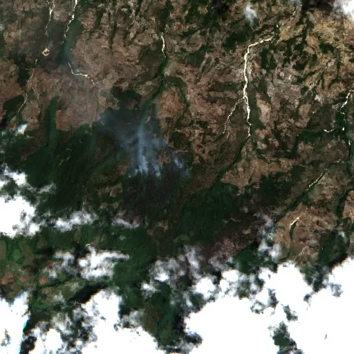 Incendio cerca de Cercado Abajo — Sentinel-2 true color