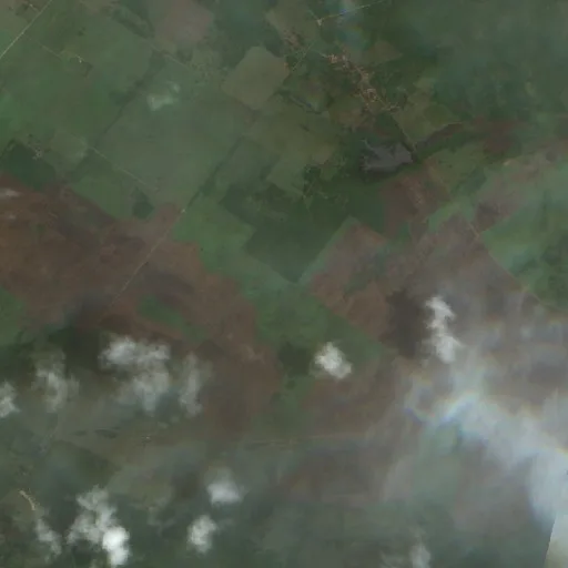 Wildfire near Céspedes — Sentinel-2 true color