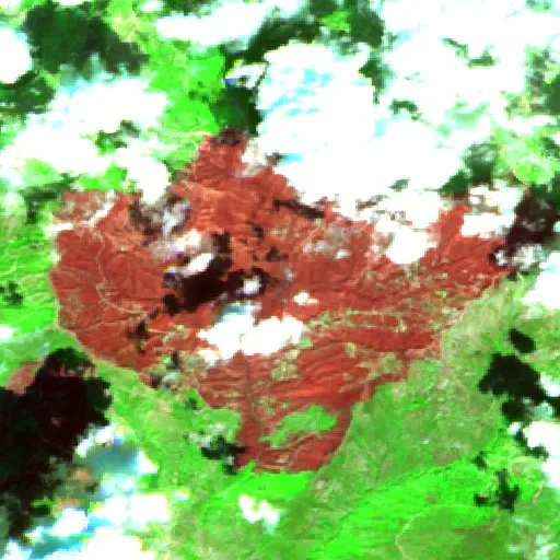 Wildfire near Chabet el Ameur — Sentinel-2 SWIR (fuego)
